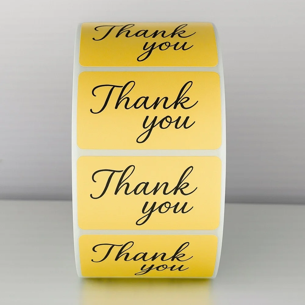 Cute Thank You Labels –Perfect for Packaging & Small Business Orders